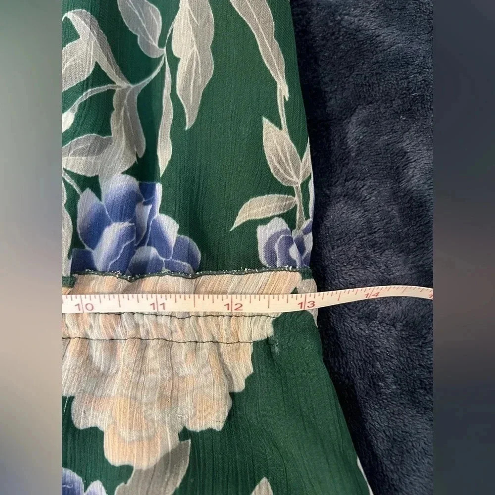 Merona‎ Green floral maxi dress size s - Picture 3 of 4